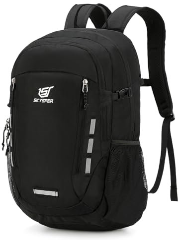 SKYSPER Hiking Backpack 30L Lightweight Travel Backpack Hiking Day Pack for Men Women(Black)