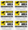 6 Adesivi cm 15x10 Videosorveglianza | Cartelli Area Videosorvegliata | Alta Resistenza all'Esterno | 6 Pezzi adesivi