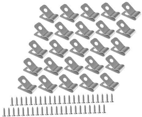 Kisangel 100 Sätze Zaunklammer Messgerät für geschweißten Drahtclip Aluminiumdrahtklammer für Zaun Klammern für Haustierkäfige Befestigungsclips für Haustierkäfige Metall