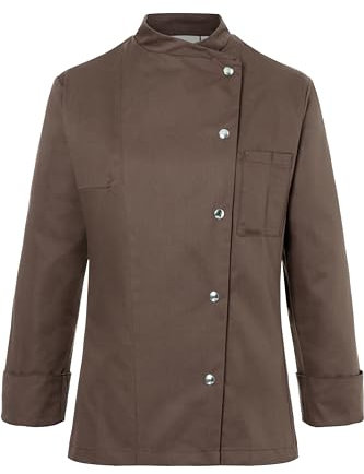 Karlowsky Damenkochjacke Larissa Stehkragen Polyester/Baumwollmix Hellbraun Größe 52