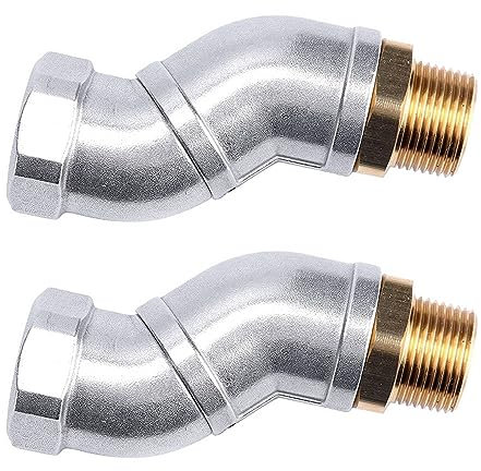 Spactz 2Stück 3/4 Kraftstoffschlauch Swivel 360 Drehbarer Anschluss für Kraftstoffdüse Multi Plane Plane Swivel