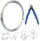 10m Alambre de Aluminio, Alambre Manualidadesde de Plata, Cable Acero de 3 mm, Plegable Cable de Acero para Manualidades, Esculturas DIY Alambres Trenzados