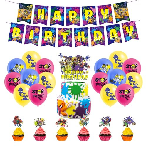 Kindergeburtstag Deko Geburtstag Geburtstag Deko Luftballons Geburtstag Luftballons Deko Kuchen Topper Girlande Geburtstag