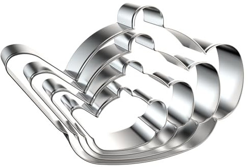 Teapot Cookie Cutter Set - 5 inch, 4 inch, 3 inch, 2 inch - 4 Piece Tea Pot Cookie Cutters Shapes Molds - Stainless Steel