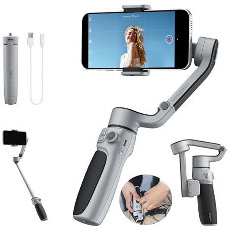Zhiyun CINEPEER CQ5 Gimbal Stabilizer for iPhone, 3-Axis Stabilization Handheld Phone Gimbal, Phone Stabilizer, Extendable Rod Gimbal Stabilizer for iPhone, Smartphone for Video Recording Vlog Filming