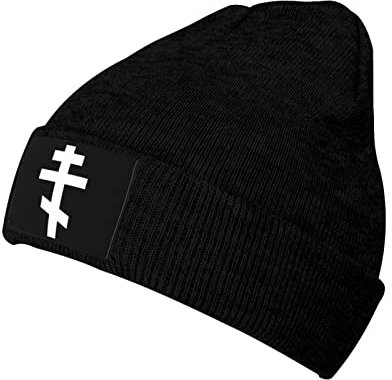 Strickmützen Weißes Orthodoxes Kreuz Skull Beanie Atmungsaktivem Wintermütze Unisex Winter Beanie Mütze Für Damen Herren Skifahren