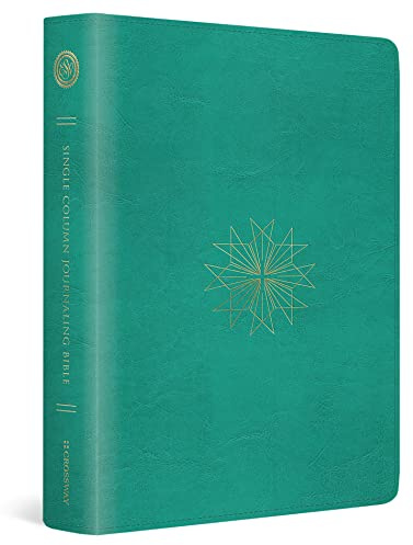 ESV Single Column Journaling Bible (TruTone, Teal, Resplendent Cross Design)