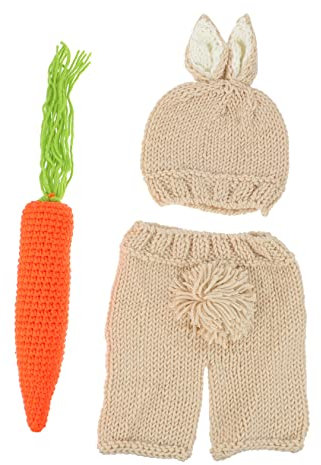 VALICLUD 1set Costumi Maglia Per Cappello Carota Pantaloni Per Fotografia e Decorazioni Pasquali Accessorio Adorabile Per Servizi Fotografici