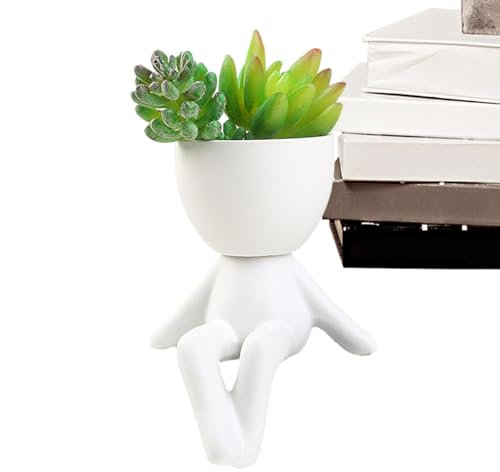 Figur-Blumenvase, Keramikvasen, Figuren-Pflanzgefäße Für Zimmerpflanzen, Figuren-Blumenvase,Kleine Figur Blumentopf Ornamente Blumentopf Desktop Vase | Kreative Tischdekoration, Blumentopfvase