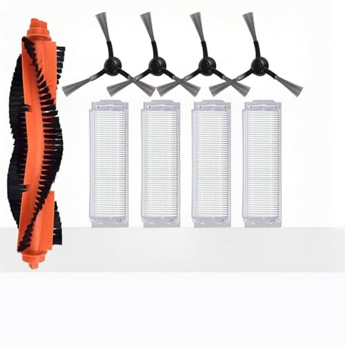 Nilnyvda Compatible con el Robot Aspirador Xiaomi S10, S12, T12, B106GL, Mop 2S, XMSTJQR2S, 3C B106CN Piezas de Repuesto: Cepillo Lateral Principal, Filtro HEPA, paño de fregona(9pcs)