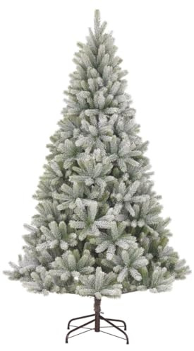 Black Box Trees Nagoya Frosted Künstlicher Weihnachtsbaum - Tannenbaum mit Schnee - H240 x Ø138 cm - Grün/Weiß
