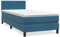 vidaXL Boxspringbett mit Matratze Dunkelblau 100x220 cm Samt, Bett, Bettrahmen, Einzelbett, Schlafzimmermöbel, Lattenrost, Samtbett, Polsterbett