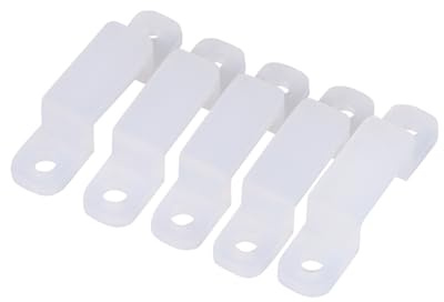 WAONIQ 100 Stück Lichtstreifen Montagehalterungsclip, Silikon Halter Lichtclip, 8/10/12 mm zur Befestigung von 3528 5050 1210 RGB LED Lichtstreifen (12mm)