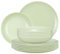 Seltmann Weiden Amina Seladon Tafelservice 12-teilig, Runde Speiseteller (28 cm) und Suppenteller (21 cm) für 6 Personen, Geschirr-Set mit dezentem Relief-Muster, Porzellan, Grün