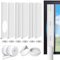 LINGKY Kit de Ventana Aire Acondicionado Portátil, Placas de Sellado de Ventana Corredera de Aire Acondicionado Portátil, Adecuado para Tubos de 5/5,9 de diámetro, con Adaptador de Ventana
