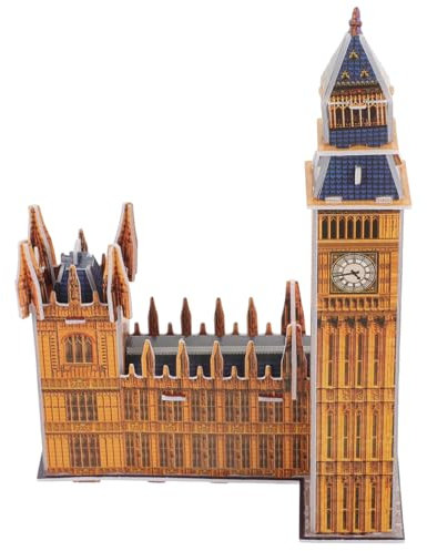 Abaodam 1 Satz Big Ben-Puzzle 3D-gebäude-Puzzle 3D-Puzzle Für Im Alter Von 12 Bis 14 Jahren Architektonisches Rätsel Baupuzzle Für Erwachsene Berühmtes Baupuzzle 3D-rätsel Papier