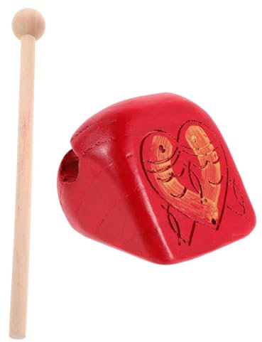 Supvox Holz-fisch Percussion Mit Schlägel Klarer Klang Vielseitiges Musikinstrument Für Schule Zuhause Konzert Zubehör Für Musiker Und Musikliebhaber