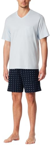 Schiesser Herren Schlafanzug kurz V-Ausschnitt - Nightwear Set