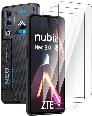 HuiYouMY Schutzfolie für ZTE Nubia Neo 3 GT 5G (6.8), Reiner Glasschutzfilm Schutzglas Folie Displayschutzfolie, Keine Luftblasen, Kratzfest, Anti-Fingerprint [9H-Härte, 3 Stück]