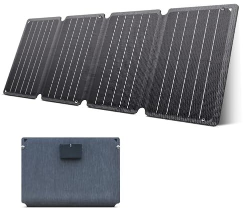 CTOLITY 36W Solar Ladegerät, 6W Hochleistungs-monokristallines Modul, Solarpanel Faltbare Schnelles Aufladen 18W mit 2 Ausgänge(1 USB +1 USB A) für Mobiltelefone, Powerbank, Campinglampen usw