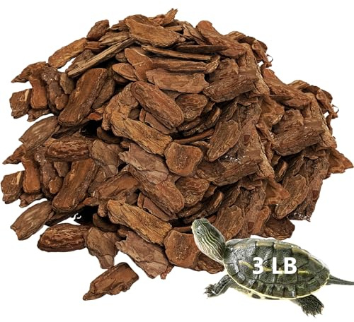 Hamiledyi Reptile Bark Bedding 22.9oz Tortoise Habitat Bedding Natural Wood Chips Terrarium Substrate Bearded Dragon Tank Accessories for Snake Box Turtle Gecko Hermit Crabs Pack of 2 (Large)