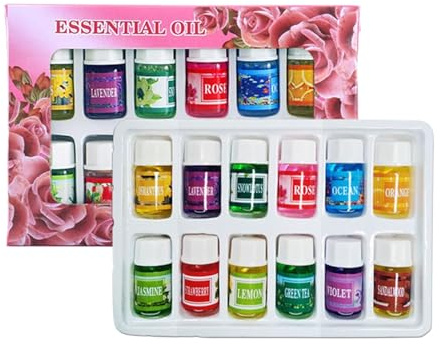 Ätherische Öle Für Diffuser 12 Stücke Duftöl Aromen Set für das Zuhause | Wasserlösliche Langanhaltende Raumdüfte 3ml Beruhigender Lufterfrischer Für Kerzenherstellung Seife Entspannung
