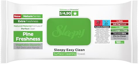 Sleepy Easy Clean Multi Surface Cleaning Wet Wipes - Pine Freshness - 6 x 100 pcs (1)