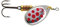 Mepps Agila mit Punkten Gr.2 4,5g silber/rot Forelle Barsch