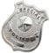 P 'tit payaso 10022 de insignia de policía – altura 7 cm – Metal plateado