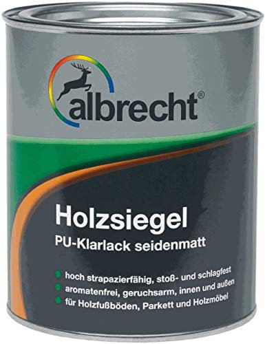 Albrecht Holzsiegel Seidenmatt Klarlack Farblos Holz Parket Lack 2,5L