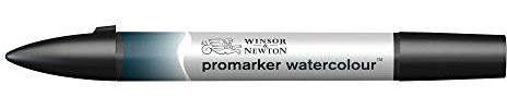 Winsor & Newton 0201322 Aquarellmarker - 2 Spitzen, Pinsel- und feiner Spitze, lichtecht, hochpigmentierte Aquarellfarben für Kalligrafie, Zeichnungen - Indigo
