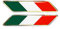 4R Quattroerre.it - 482 - Adesivo Bandiera Italia Inclinata 3D, 2 Pezzi, 17 x 81 mm