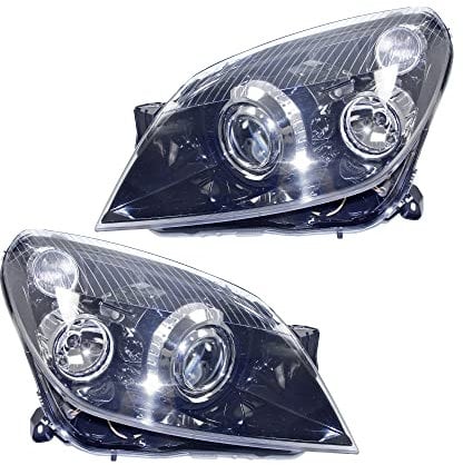 BESTPRICE 2x Bi-Xenon Scheinwerfer Hauptscheinwerfer vorne links + rechts Frontscheinwerfer, Kompatibel mit OPEL ASTRA H (A04)
