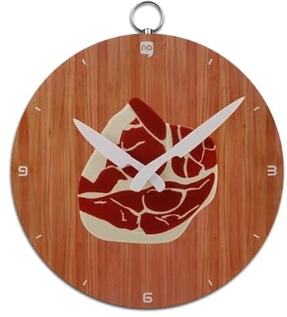 Eurowebbiz Horloge Assiette avec côte de Porc