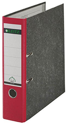 10er Pack Leitz 1080 Qualitäts-Ordner breit, mit patentierter 180º-Präzisionsmechanik rot