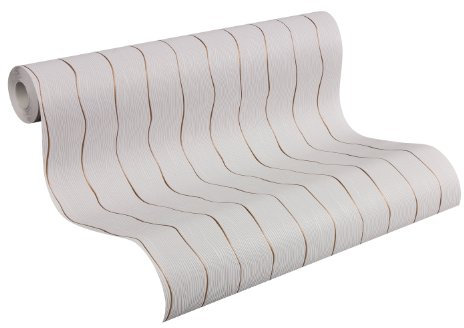 Schöner Wohnen Vliestapete Private Glam, Streifentapete, braun, grau, 945037
