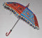 indischen bestickt Baumwolle Sonnenschirm Multicolor Sommer Regenschirm Sonnenschirm 63,5 cm L