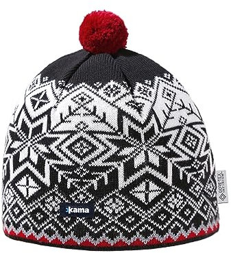 kama Strickmütze Merino AW41, Herren (M (50-56 cm), Schwarz)