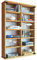 VCM Holz CD DVD Wandregal/Wandvitrine | Vitrine mit 2 ESG-Sicherheitsglastüren. | Maße: H. 92 x B. 60 x T. 18 cm | 10 Variable Einlegeböden - Zuntisa Buche