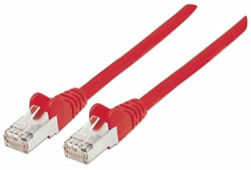 Intellinet Network Patch Cable, Cat7 Cable/Cat6A Plugs, 5m, Red, Copper, S/FTP, LSOH / LSZH, PVC, RJ45, Gold Plated Contacts, Snagless, Booted, Polybag