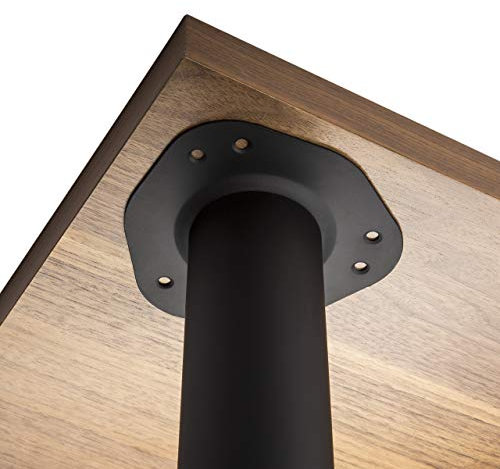 4er Set SO-TECH® Tischbeine/Höhe 870 mm/Höhenverstellbar/Ø 60 mm/SCHWARZ/Tragkraft bis 75Kg je Fuß/Schreibtischbeine Möbelbeine Tischfüße