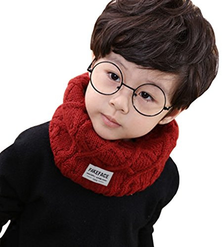 Kinder Schlauchschal Tuch Loopschal Loop gestrickt Rundschal Halstücher Winter Schal für 2-10 Jahre Baby Mädchen Jungen