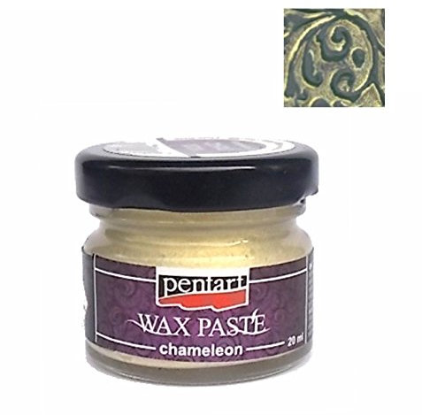 Zita's Creative Wachspaste chamäleon 20ml - weißgold. Metallfarbe, Bastelfarbe, Acrylfarbe