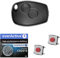 Mando a distancia para llave de coche, 1 carcasa de 2 botones, 2 botones y 1 pila CR2016 compatible con Renault/Dacia/Opel