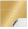 Kiwistar Fliesenaufkleber Gold Seidenmatt - 15 x 15 cm - 25 Stück - Klebefliesen zum Überkleben von Wandfliesen - Fliesensticker für Küche Bad Fliesenmuster - selbstklebend und wasserfest