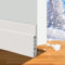 Suptikes Lot de 2 butées de porte pour portes extérieures et intérieures, isolation contre la poussière et le bruit, isolation thermique, 4,6 cm de large x 94 cm de long, blanc