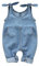 Verve Jelly Bebé Bambina Jeans Salopette in Morbido Cotone Denim Pantaloni Pagliaccetto per Primavera, 70, 0-3 Mesi, Azzurro