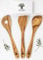 SOLTAKO Ustensiles de Cuisine - Cuillères, Spatules et Palettes - Cuillères de Cuisine en Bois d’Olivier Brut - Spatules, Couvert à Salade, Fourchette, Cuillère à Riz 30cm