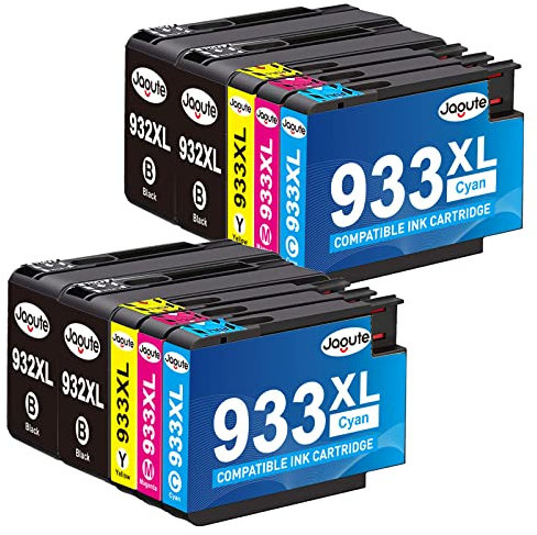 Jagute 933XL 932XL Druckerpatronen Kompatibel für HP 932 933 932xl 933xl Patronen für HP Officejet 6600 6700 7510 7612 7110 7610 6110 Drucker (10-Pack)