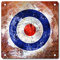 Cushions Corner Vintage Metal Sign MOD bullseye logo 200 x 200mm Home Decor Bar Sign Garage Sign